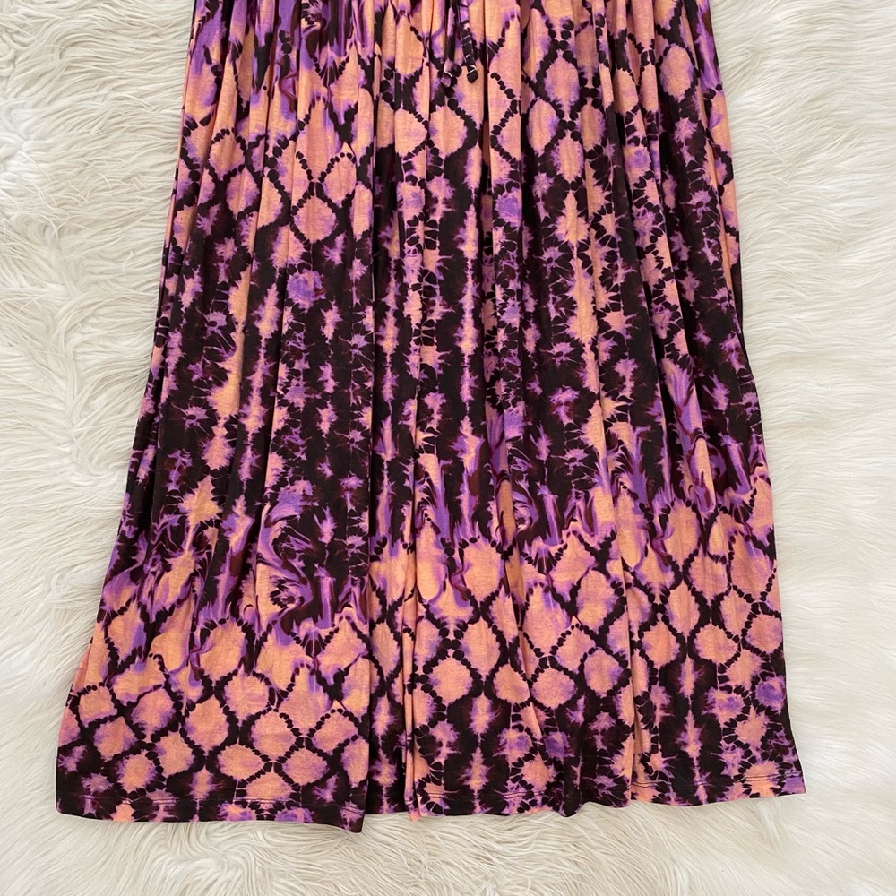 Ulla Johnson Pink and Purple Tie-Dye Midi Dress - Picture 5 of 14